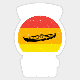 Kayaking Gets Me Wet Retro Sticker